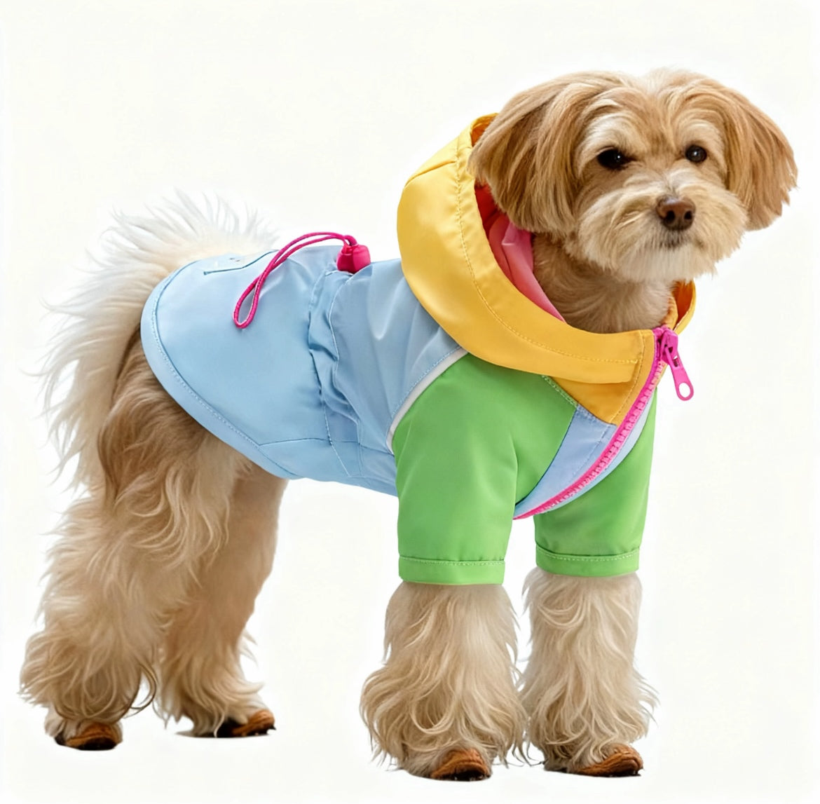 Dog Outdoor Jacket – Lightweight, Breathable Windbreaker for Small Dogs｜Waterproof, Dirt-Resistant｜Leash-Friendly Design
